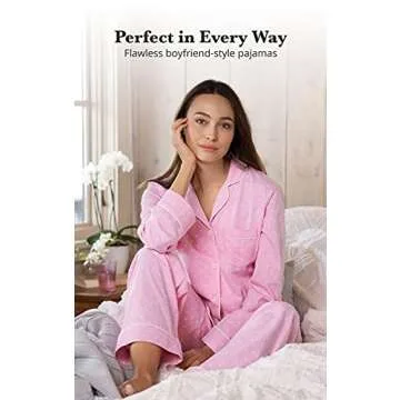 PajamaGram Soft Cotton Jersey Ladies Pajamas for Women
