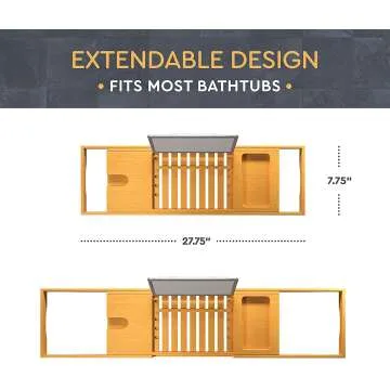 Luxury Bath Caddy Tub Table for Ultimate Relaxation