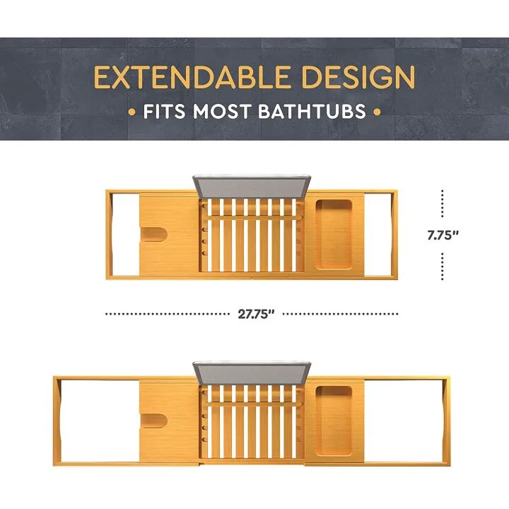 Luxury Bath Caddy Tub Table for Ultimate Relaxation