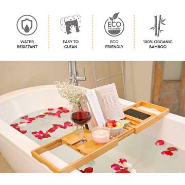 Luxury Bath Caddy Tub Table for Ultimate Relaxation