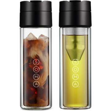 SOMA 12oz Double Wall Cold Brew Bottle in Black