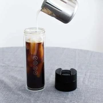 SOMA 12oz Double Wall Cold Brew Bottle in Black