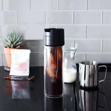 SOMA 12oz Double Wall Cold Brew Bottle in Black