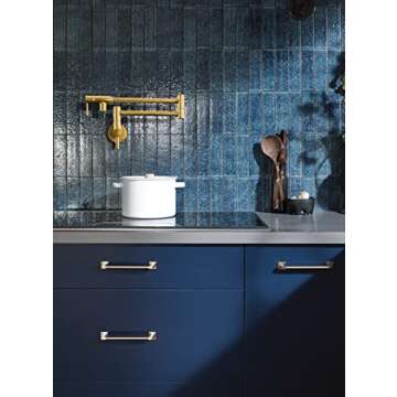 Moen Brushed Gold Pot Filler - Elegant Convenience for Cooking