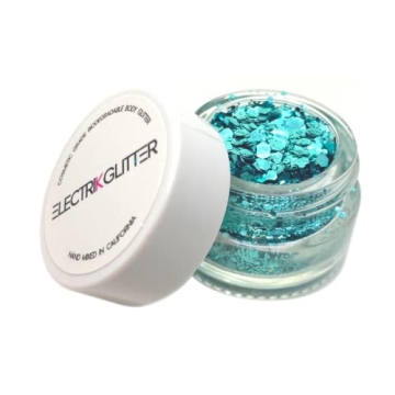 Aqua Biodegradable Glitter for Festivals. Cosmetic Grade Face Glitter, Hair Glitter, Eye Glitter and...