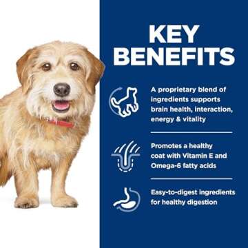 Hill's Science Diet Senior Vitality, Senior Adult 7+, Small & Mini Breeds Senior Premium Nutrition, Dry Dog Food, Chicken & Rice, 3.5 lb Bag