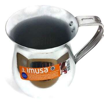 Imusa Aluminum Hot Chocolate Pitcher with Molinillo