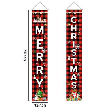 Unves Merry Christmas Banner - Festive Home Decor