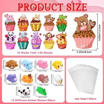 Valentines Mochi Squishies Toys with Cards for Kids