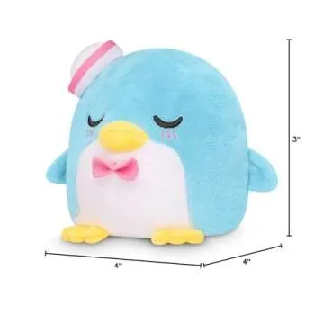 TeeTurtle - The Officially Licensed Original Sanrio Plushie - Tuxedo Sam - Cute Sensory Fidget Stuffed Animals That Show Your Mood