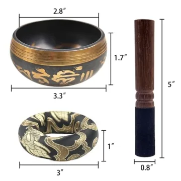 Domestar Tibetan Singing Bowl Set for Meditation and Sound Therapy
