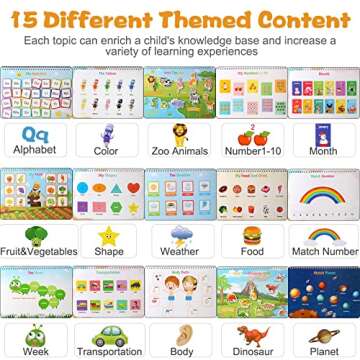 Dinhon Busy Book Preschool Learning Activities 15 Themed Workbooks