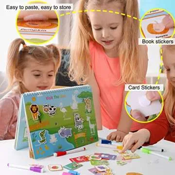 Dinhon Busy Book 15 Themes Activity Binder for Kids