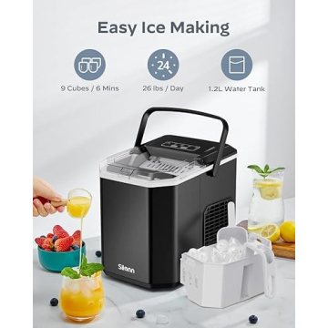 Silonn Ice Maker - Fast & Portable with Self-Cleaning