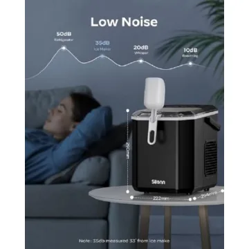 Silonn Ice Maker - Fast & Portable with Self-Cleaning