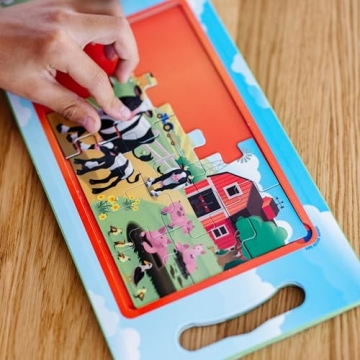 Melissa & Doug Magnetic Jigsaw Puzzles for Kids on the Farm