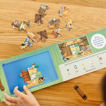 Melissa & Doug Magnetic Jigsaw Puzzles for Kids on the Farm