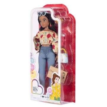 Disney ILY 4EVER Fashion Dolls Inspired by Belle 11.5" Tall with 13 Points of Articulation, Glittery Mickey Ring Included for You!