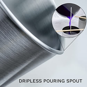 AGLARY Candle Making Pouring Pot with Heat-Resistant Handle and Dripless Spout