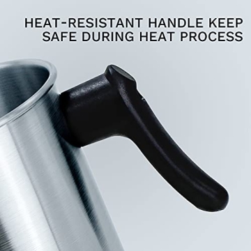 AGLARY Candle Making Pouring Pot with Heat-Resistant Handle and Dripless Spout