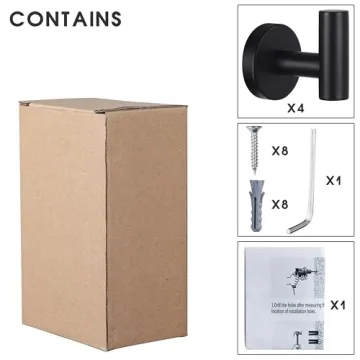 Stylish Stainless Steel Towel Hooks for Bathroom & Home