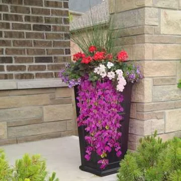 Ammyoo 2 PCS Artificial Bougainvillea Bouquet Flowers,49 inches Triangle Plum Blooming Silk Bouquet for Home Centerpieces Garden Party Indoor Outdoor Spring Summer Decoration(Fuchsia)