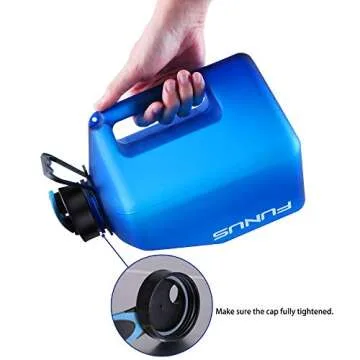 POPICHIC Water Bottle 2.7L Big Workout Gallon Jug Leak Proof for Sports Hiking Gym Outdoor (Matt Blue)