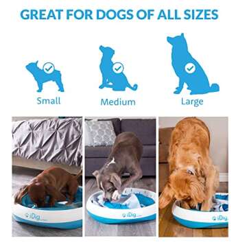 iFetch iDig Stay Dog Digging Toy, Interactive Sniff Mat for Dogs, Activity Treat Puzzle for Mental Stimulation and Enrichment