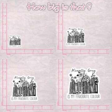 STICKYAME (3pcs) Morally Grey is My Favourite Colour Sticker, Book Stickers, Bookish Sticker, Water Assitant Reading Sticker for Laptop Phone Water Bottles, Kindle Stickers, Bookish Gifts (Size 2")