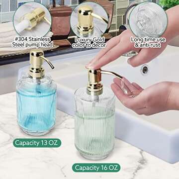 Elegant 5-Piece Bathroom Accessory Set in Clear Glass