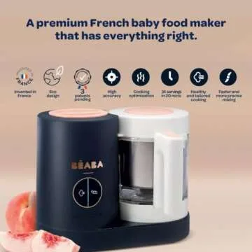 BEABA Babycook Neo Baby Food Maker | Non-Toxic Glass & Stainless Steel | Trusted by Celebrity Moms |...