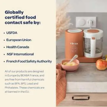 BEABA Babycook Neo Baby Food Maker | Non-Toxic Glass & Stainless Steel | Trusted by Celebrity Moms | Sustainable Baby Food Processor | Global Leader| 34 Servings in 20 Mins, Mineral