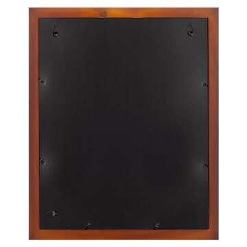 Gallery Solutions - 16"x20" Flat Walnut Frame - Rectangular Tabletop or Wall Mount - For 11"x14" Pictures - Premium Walnut Wood with Double White Mat - Versatile-Elegant For Home or Office Décor - Traditional Photo Frame