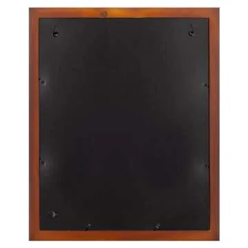 Gallery Solutions - 16"x20" Flat Walnut Frame - Rectangular Tabletop or Wall Mount - For 11"x14" Pictures - Premium Walnut Wood with Double White Mat - Versatile-Elegant For Home or Office Décor - Traditional Photo Frame