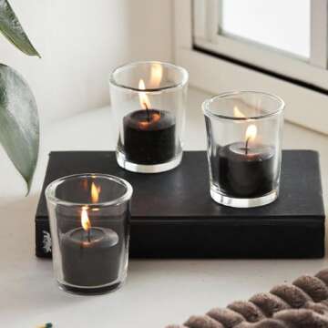 Direct Candle Supply - Votive Candle Holder - Sets - Premium Crystal Clear Tealight Candle Holders for Wedding, Holiday and Home Decor (24 Pack)