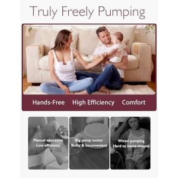 Momcozy Breast Pump Hands-Free S12 Pro, Wearable & Portable Pump with Soft DoubleFit Flange, 3 Modes | 9 Levels Double Electric Pump Wireless, Smart Display, 24mm, 2 Pack