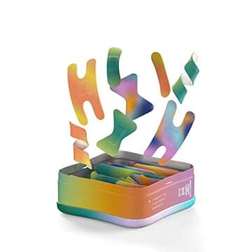 Welly Bandages - Flexible Adhesive Bravery Badges for Minor Cuts and Scrapes - Colorful 24 Count First Aid Tin