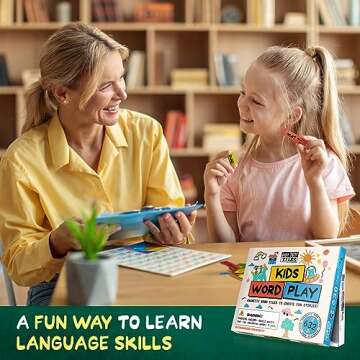 Poetry Tiles - Kids Word Play - 632 Fridge Magnets for Kids - Explore Sentence Building, Writing, and Imaginations with Magnet Words for Your Refrigerator - Includes Color-Coded Words and Phrases