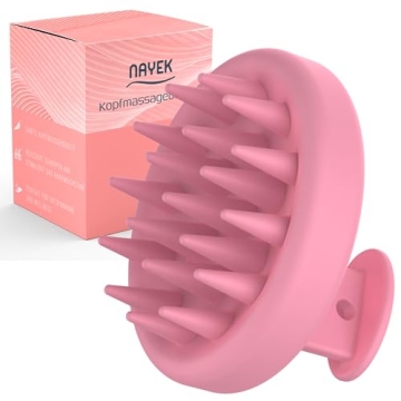 NAYEK Pink Silicone Scalp Massager - Hair Growth & Dandruff Removal Scrubber for All Hair Types