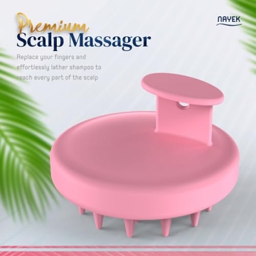 NAYEK Pink Silicone Scalp Massager for Healthy Hair Care