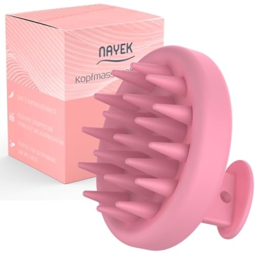 NAYEK Pink Silicone Scalp Massager for Healthy Hair Care