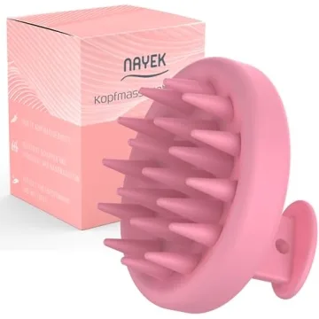 NAYEK Pink Silicone Scalp Massager for Healthy Hair Care