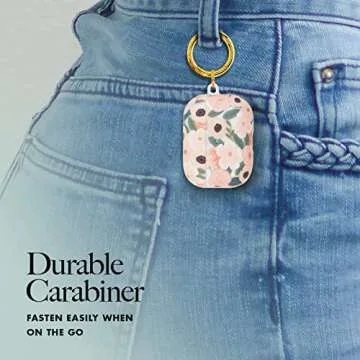 Rifle Paper Co. Airpods Pro Case Cover with Keychain [Wireless Charging Compatible] [Visible LED] Cute Case for Apple AirPods Pro with Floral Design, Anti Scratch, Slim, Shockproof - Wild Flowers