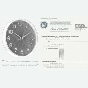 Roymnie Wall Clock Green, Silent Wall Clocks Battery Operated 8 Inch-Modern Non Ticking Analog Clock Decorative for Kitchen Office Bathroom Bedroom(Gold)