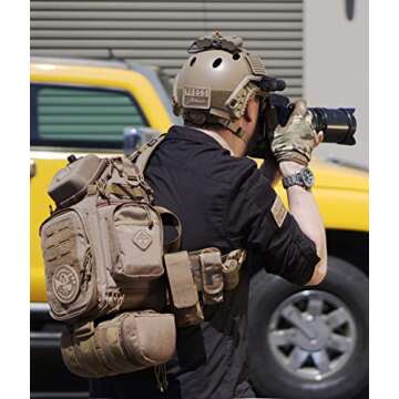 Freelance(TM) photo and drone tactical sling-pack by Hazard 4(R) - Coyote , 7.5 x 7.9 x 14.9"