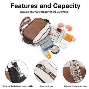 CLUCI Crossbody Bags for Women Trendy, Vegan Leather Shoulder Handbags，Purses for Women with Adjustable Wide Strap