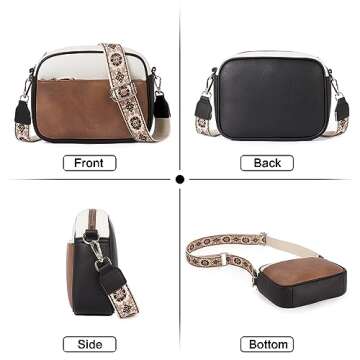 CLUCI Crossbody Bags for Women Trendy, Vegan Leather Shoulder Handbags，Purses for Women with Adjustable Wide Strap