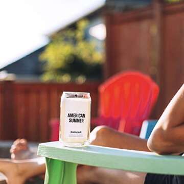 Homesick Premium Scented Candle, American Summer - Scents of Lemon, Watermelon, 13.75 oz, 60-80 Hour...