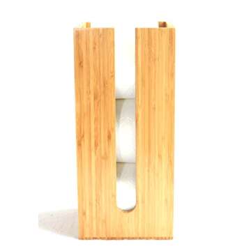 Bamboo Toilet Paper Holder perfect for toilet paper storage or general bathroom storage, a freestanding toilet paper holder handmade from biodegradable bamboo