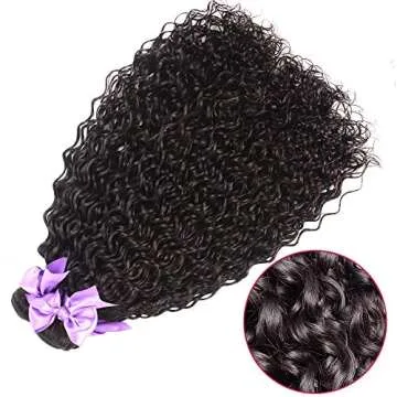 Laritaiya Water Wave Hair Bundles with Closure